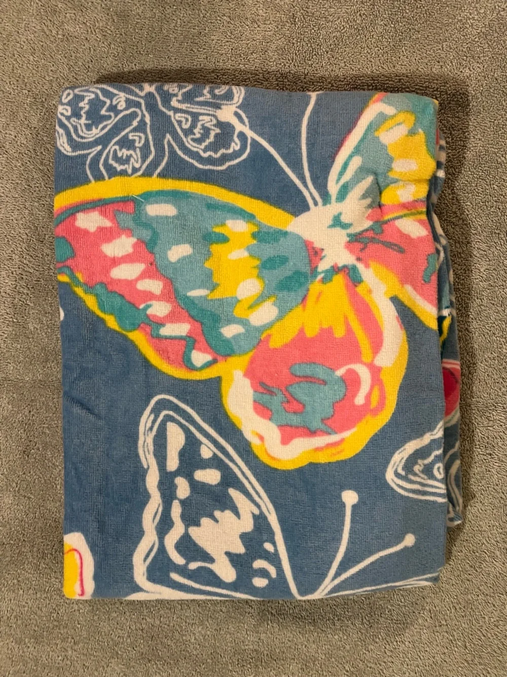 Blue Butterfly Beach Towel